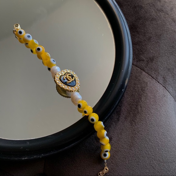 Rework Button Evil Eye Bracelet - Picture 1 of 1